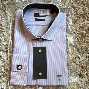Calvin Klein Purple Stripe Non Iron Shirt
